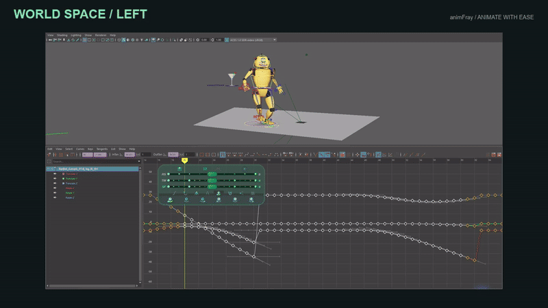 World and Object Space demonstrated in Maya