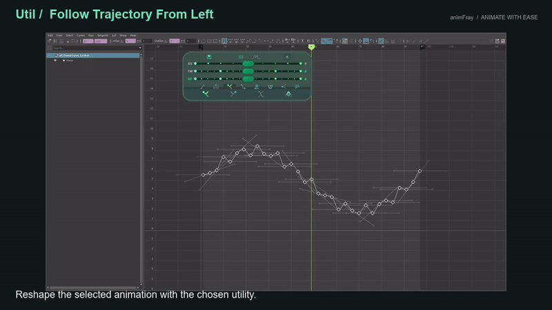 Trajectory and Reverse demonstrated in Maya